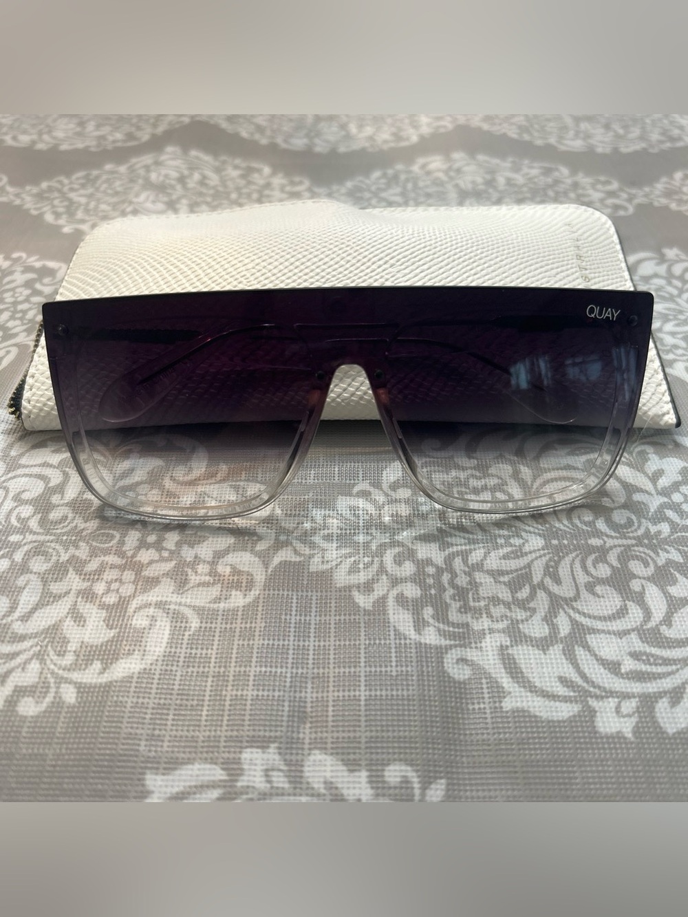 Quay Australia Black to Clear Shield Sunglasses - Women Accessories
